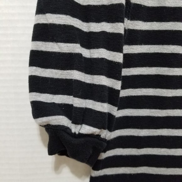 French Connection dress 8 striped knit long sleeve casual mini 100% cotton - Picture 3 of 8